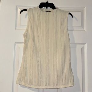 New Never Worn SHEIN Cream Sleeveless Textured Top - Size L 🤍